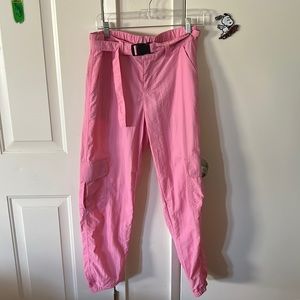 Ninth Hall, lightweight pink cargo pants, size M.